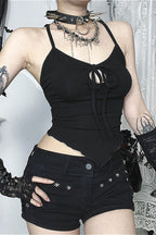 Gothic Bow Hollow Out Camis