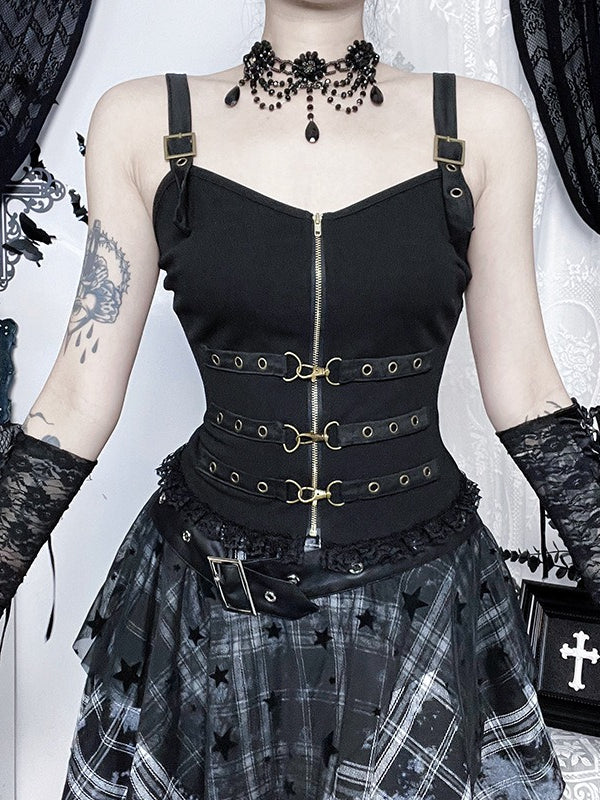 Dark Punk Metal Chain Cami