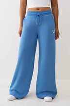 Assorted Rhinestone Graphic Wide Leg Pants