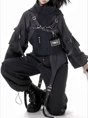 Mechanical Style Zipper Jacket