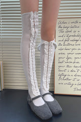 Cute Y2K Cutout Lingerie Clip Thigh Socks