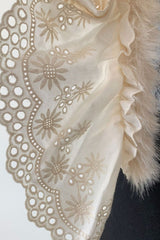 Y2K Furry Lace Trim Warm Layering Scarf