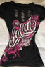Y2K Punk Slim Short Sleeve Mesh Top