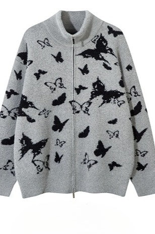 Assorted Graphic Distressed Knit Sweater Secondary image