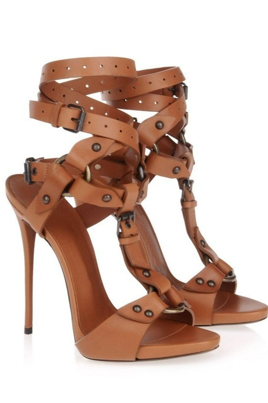 Strappy Studded Stiletto Sandals Main image