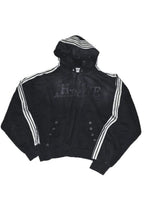 Stripe Sleeve Eyelet Hoodies