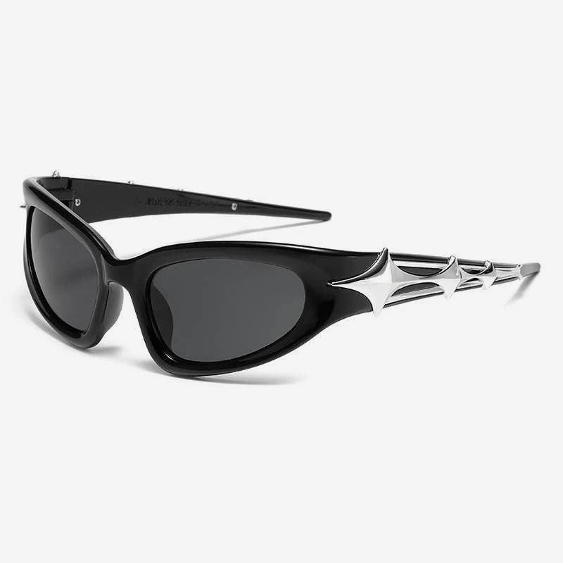 Y2K Cat Eye Star Statement Glasses