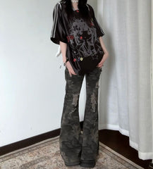 Camouflage Flare Pants