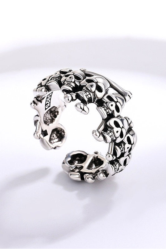 Skull Linked Open Ring