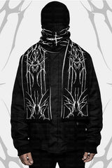 Dark Street Style Warm Scarf with Hand-painted Pattern