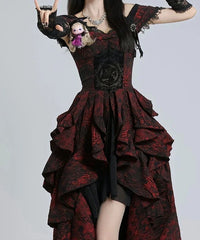 Fluffy Sleeve Princess Midi Dress