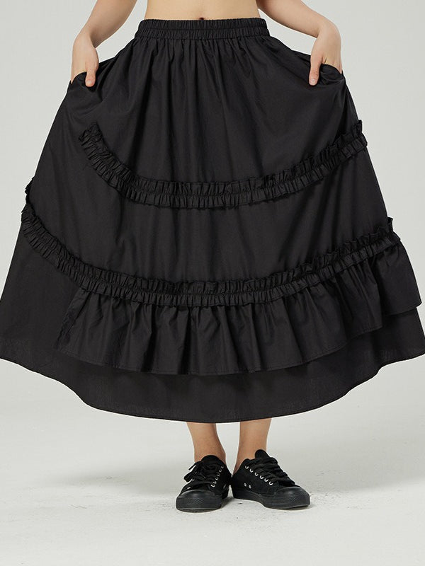 Dark Series Ruffle Edge Large Skirt Main image