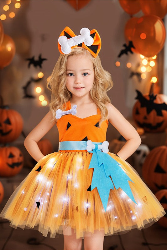 Cave Girl Tutu Dress Kid Halloween Costume Secondary image