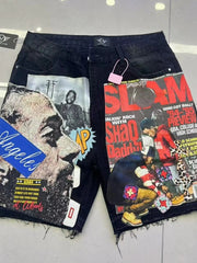 Low Waist Over The Knee Denim Shorts