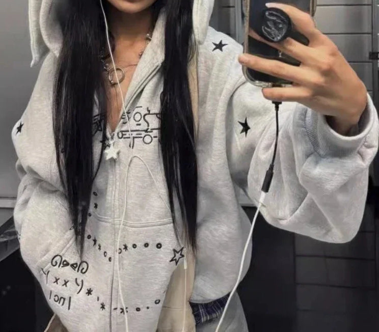 Gothic Rabbit Ears Hoodie