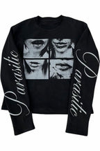 Gothic Punk 3D Print Long Sleeve Knit Top