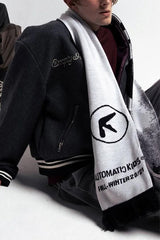 Y2K Aphex Twin Hip-Hop Knit Scarf