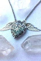Romantic Luminous Wing Heart Necklace