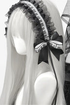 Lolita Piano Key Lace Bow Hair Accs