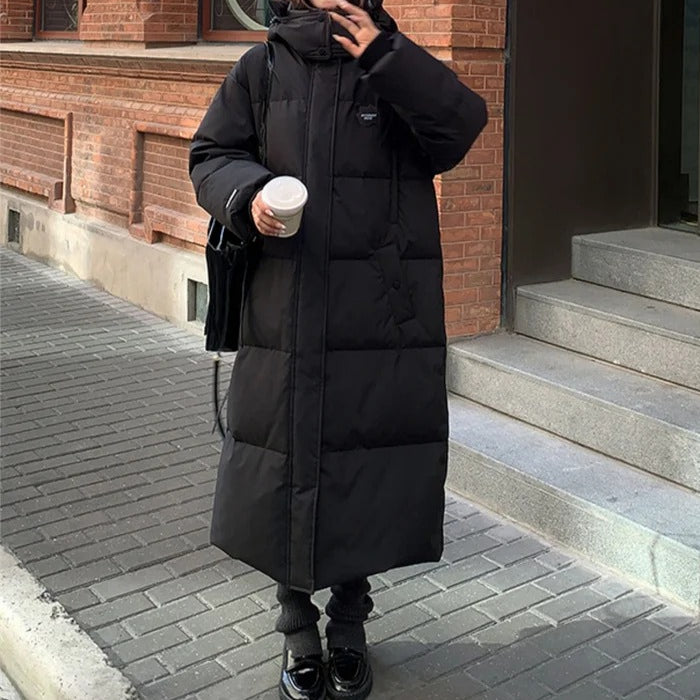 Reversible Long Hooded Parka Coat