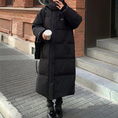 Reversible Long Hooded Parka Coat