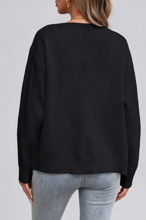 Triple Tie Relaxed Knit Cardigans