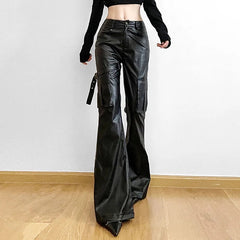 Cargo Waist Black Utility Pants