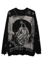 Gothic Punk Slouchy Knit Sweater