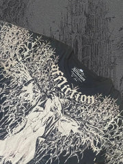 2000s Skull Print Oversized Gothic T-shirt