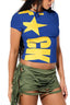 Star Letter Graphic Cropped T-Shirt