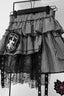 Black and White Plaid Lace Tiered Mini Skirt