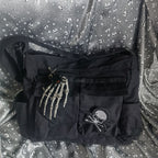Punk Gothic Large Capacity Trendy Personalized Canvas Shoulder Bag Halloween