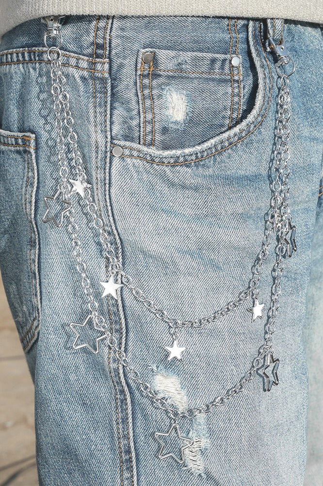 Punk Pentagram Pendant Waist Chain