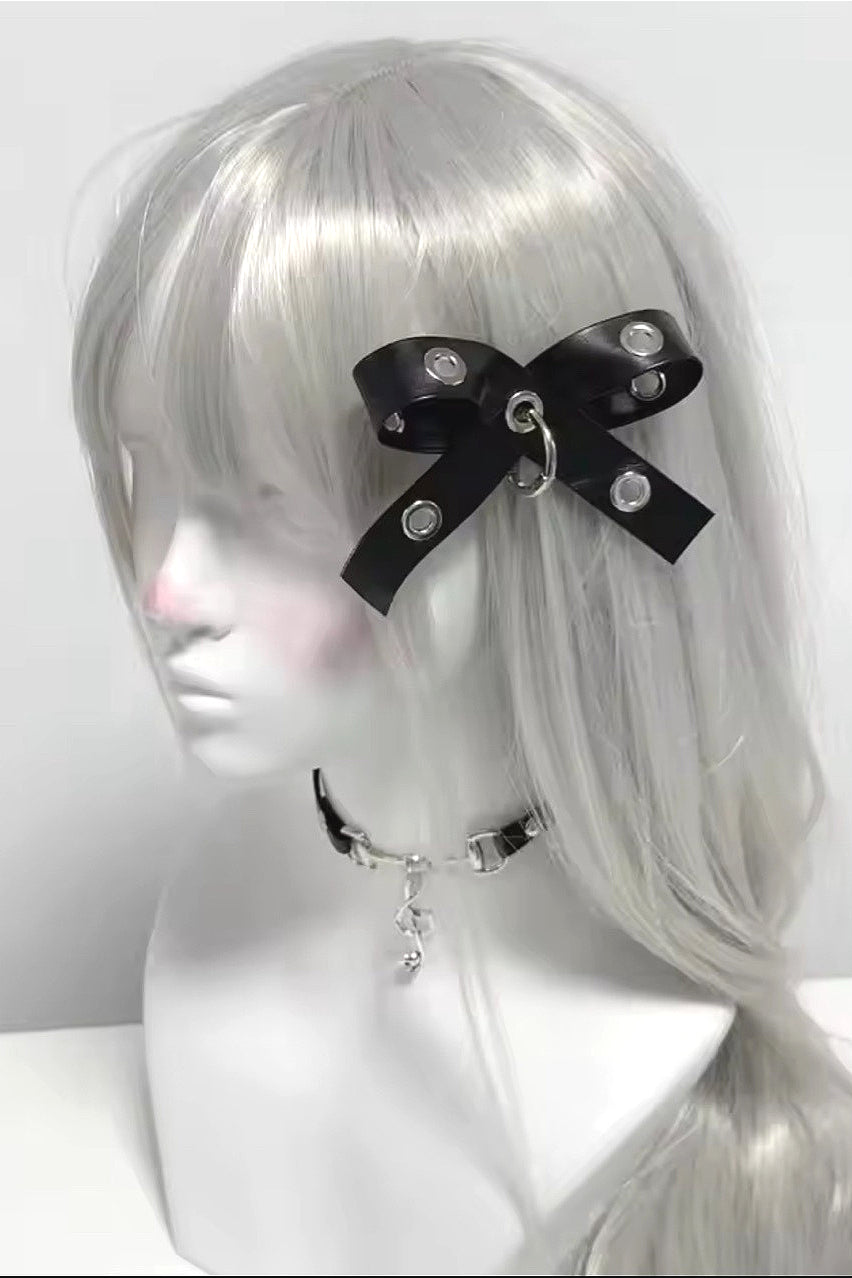 Bow Leather Buckle Hair Accs