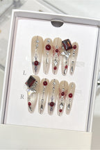 Gothic Ruby Butterfly Press On Nails