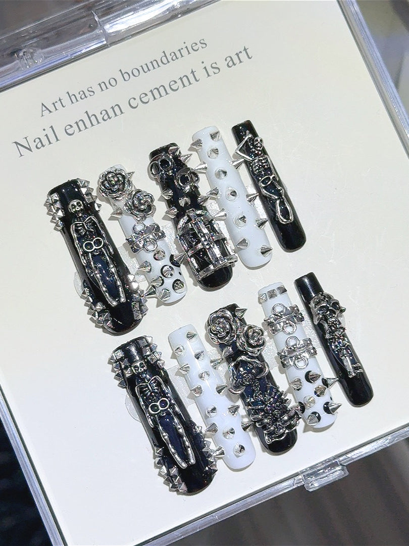Punk Dark Rivet Press On Nails
