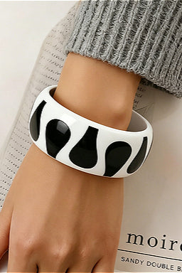 Black White Polka Dot Bracelet