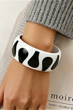 Black White Butterfly Heart Pattern Bracelet
