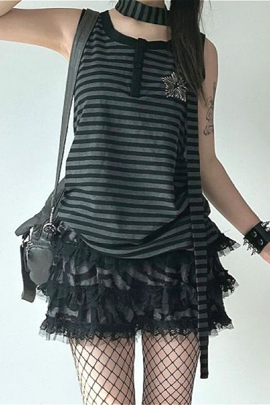 Y2K Striped Tank Top