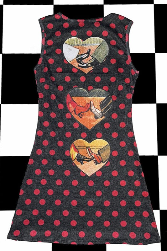 Polka Dot Vintage Slim Fit Sleeveless Mini Dress Main image