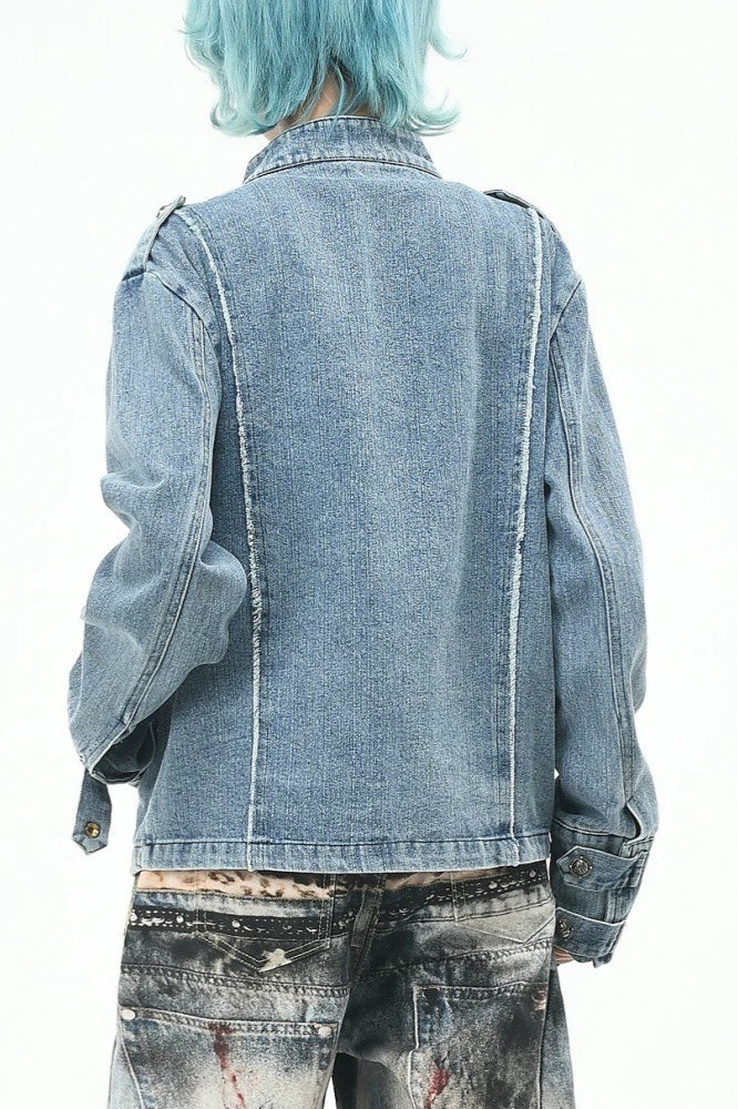 Braided Front Contrast Stitch Jackets