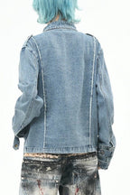 Braided Front Contrast Stitch Jackets