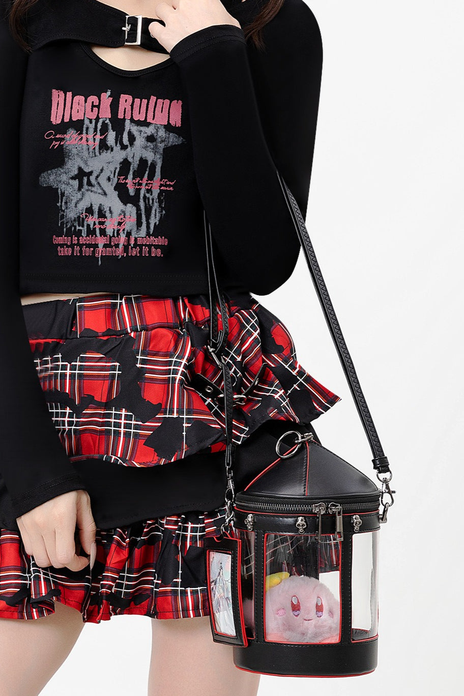 Clear Panel Lantern Crossbody Bags