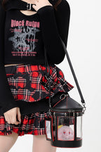 Clear Panel Lantern Crossbody Bags