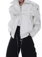 Oversized Faux Leather Jacket