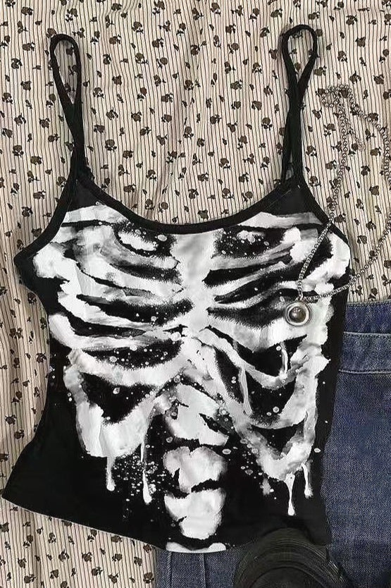 Subculture Street Skull Skeleton Print Cami Main image