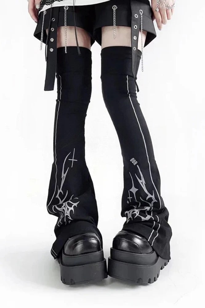 Y2K Grunge Flare Knee High Socks