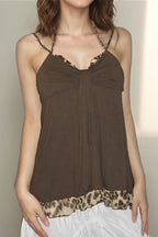 Y2K Millennium Leopard Spliced Two-Piece Camis
