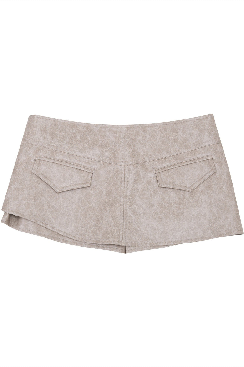 Lace-Up Faux Suede Mini Skirt