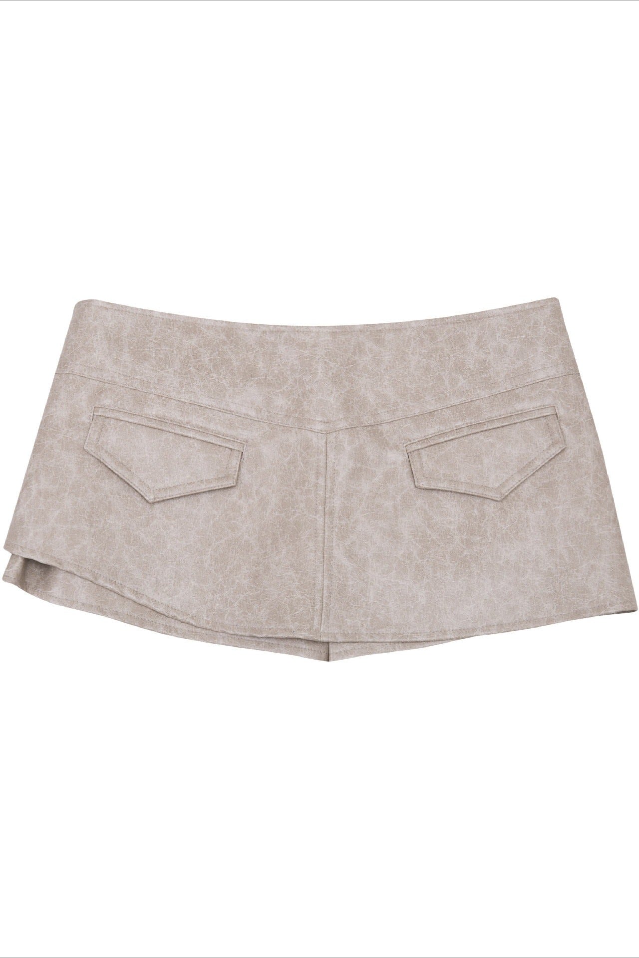 Lace-Up Faux Suede Mini Skirt